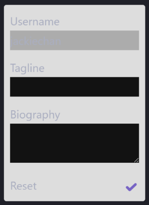 User Settings Form