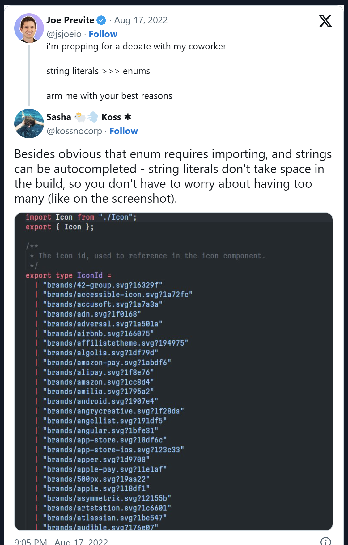 Twitter Post - No code emitted